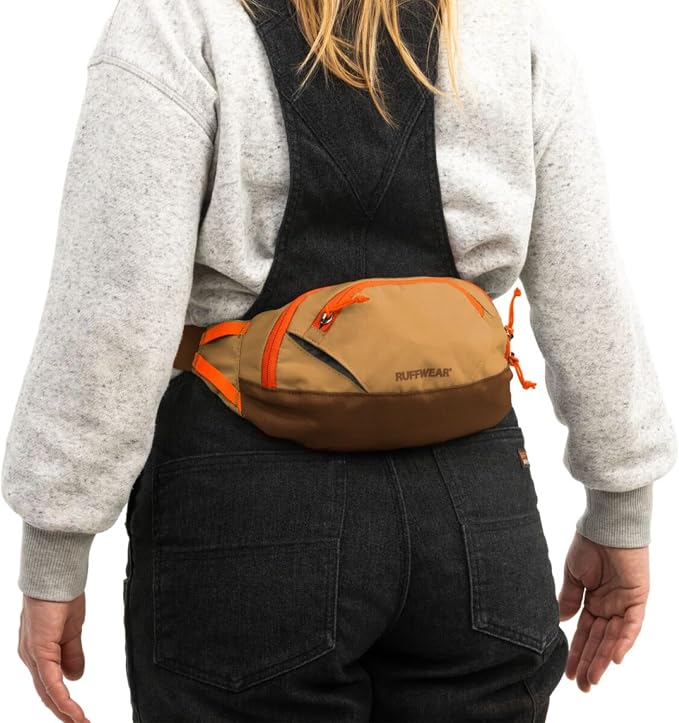 Ruffwear, Home Trail Hip Pack, Dog Walking Fanny Pack Crossbody with Adjustable Belt, Treat Pouch, Poop Bag Holder, Phone Pocket, Hands-Free for Training, Hiking, Running, Travel, Brown Bear