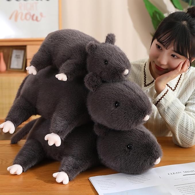 Mouse Stuffed Animal Plush Toy, Rat Plush Pillow, Soft Toy Figure Gift for Kids Adults (13 inch)