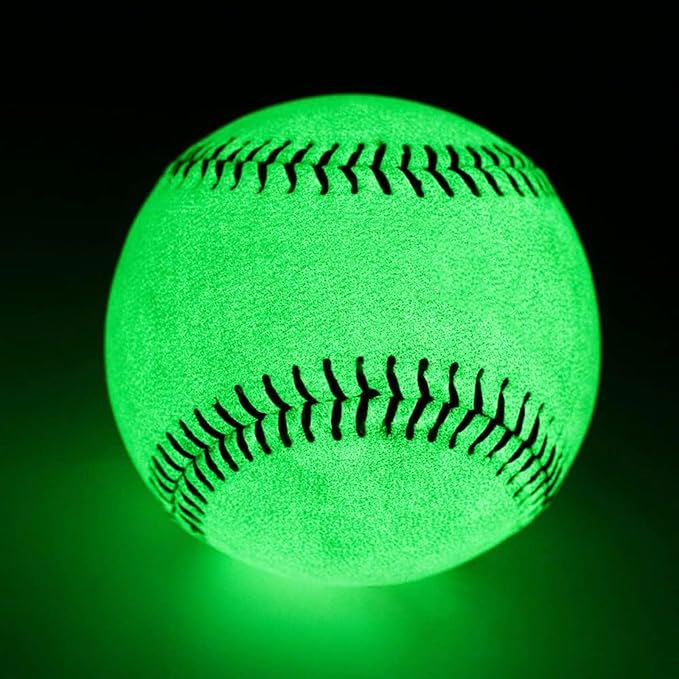 2 Pack Glow in The Dark Baseball Light up Glow Balls for Playing Catch and Hit Games at Night Official Size Gift for Teenagers and Adults, and Baseball Fans Outdoor