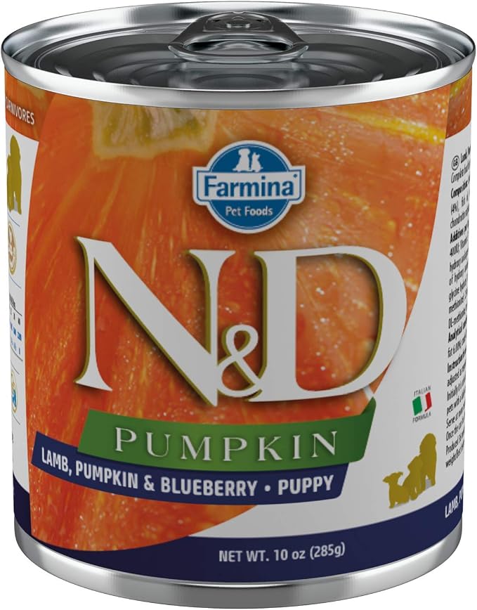Farmina Natural & Delicious Pumpkin Canine Lamb, Pumpkin & Blueberry Puppy 6/10.05-oz