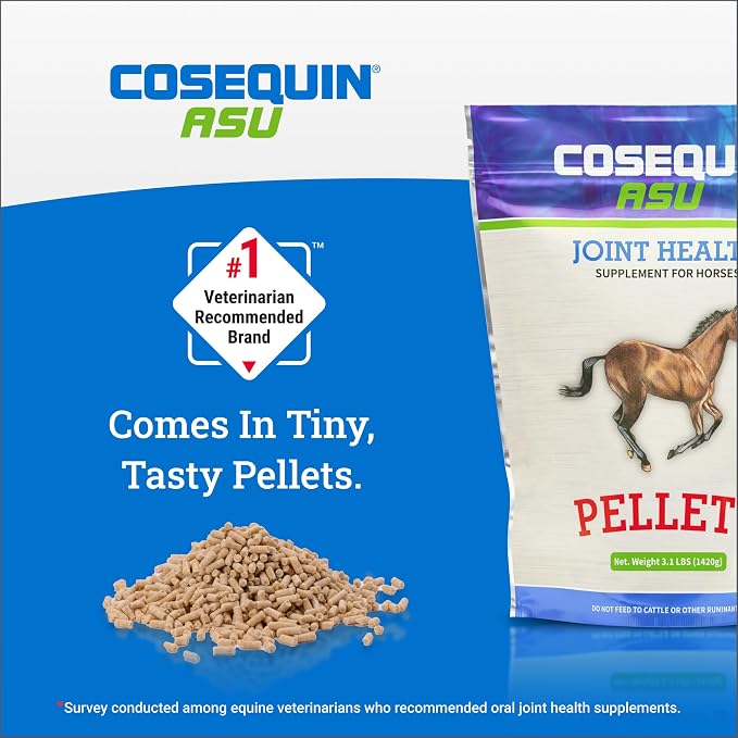 Nutramax Cosequin ASU Pellets Joint Health Supplement for Horses - Pellets with Glucosamine and Chondroitin,3.1 lbs
