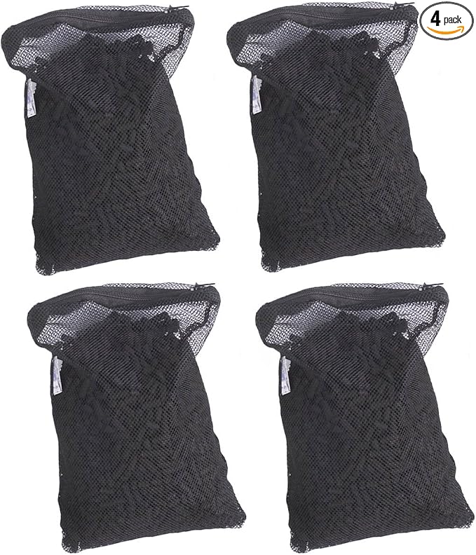 CNZ Media Filter Bags Activated Carbon Charcoal Aquarium Fish Tank Pond Canister Filter, 4 lb., Black (CNZ_C4PK)