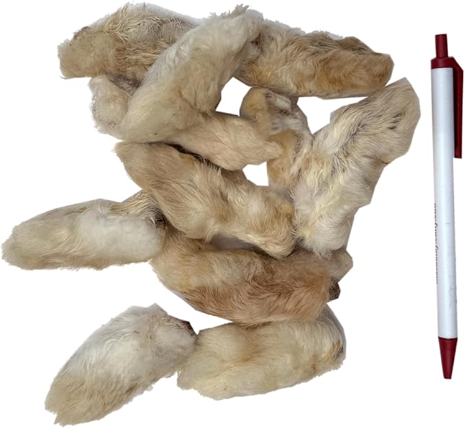 HDP Rabbit Furry Hair Feet Dog Chew Flavor:Rabbit Furry Feet Size:1 LB