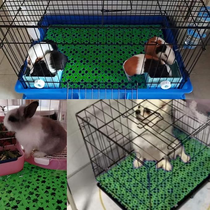 Hamiledyi Rabbit Scratch Foot Pads Bunny Grinding Claw Pad 2 PCS Natural Small Animal Hamster Lava Stone for Teeth Grinding Rabbit Scratching pad Chew Toy Rabbit Cage Mats Plastic Bunny Feet Pad Playp