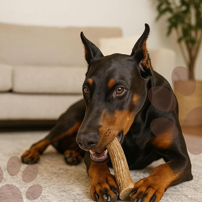 WhiteTail Naturals Whole Deer Antlers for X-Large Dogs (Jumbo-XXL) Naturally Shed, Long Lasting Antler Dog Chew Bone for Power Chewers
