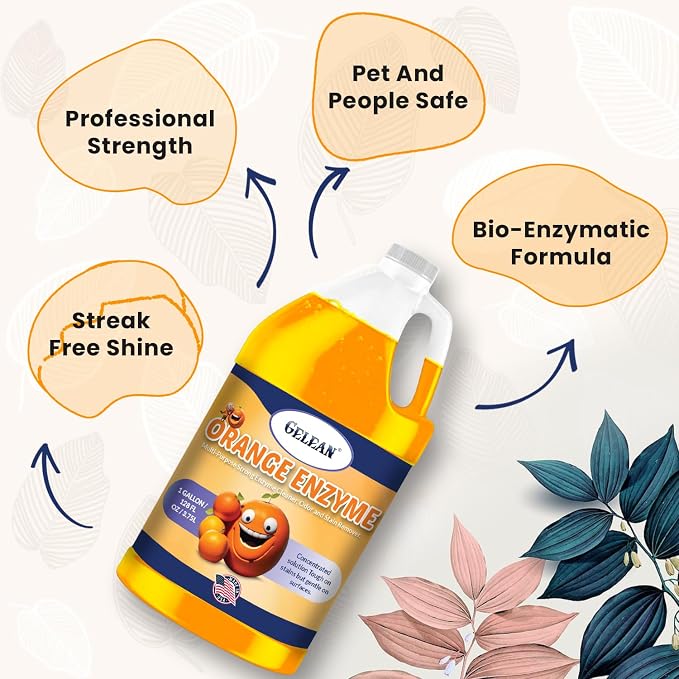 Pet Stain Odor eliminator - Super-concentrated Enzyme cleaner - Sky breeze - Extra Strong Odor and stain remover - Best Remover for Cat and Dog Pee All Purpose Cleaner and Deodorizer 2 gallon