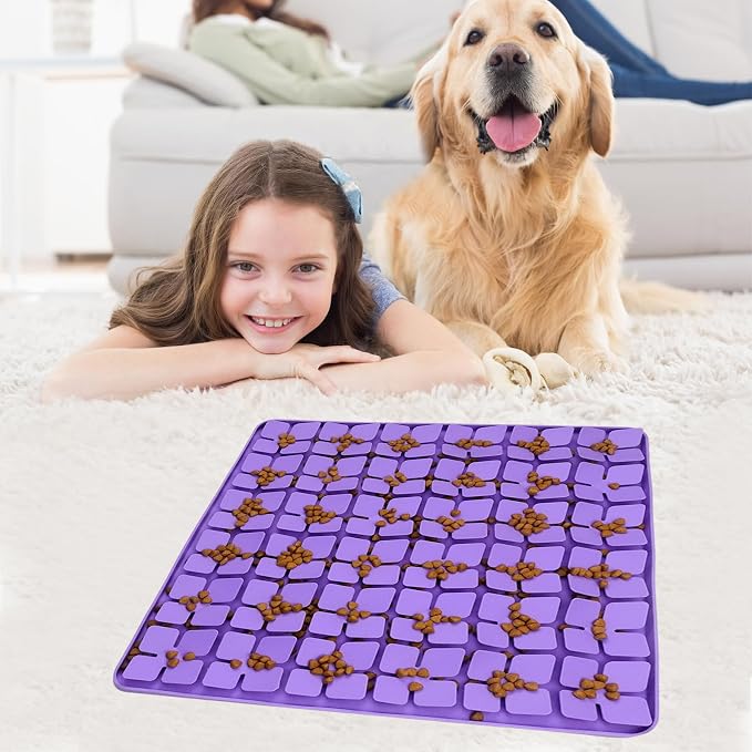 Silicone Snuffle Mat for Dog,Slow Feeder Lick Mat with Suction Cups for Slow Eating&Femont Silicone Snuffle Mat for Large Dogs