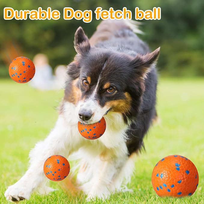 Jenaai 12 Pcs Dog Balls for Aggressive Chewers Tennis Ball 2.9 Inch Indestructible Durable Bouncy Floating Toys Interactive Dog Toys for Large Medium Small Dogs and Puppies(Novel Color)