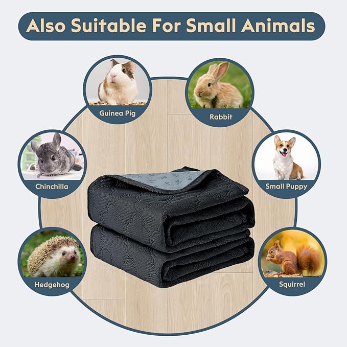 FunFurry Washable Dog Pee Pads - 2 Pack Reusable, Waterproof Puppy Pads, Super Absorbent with Dog Paw Shape Non-Slip Backing (Dark Grey, 36" X 36")