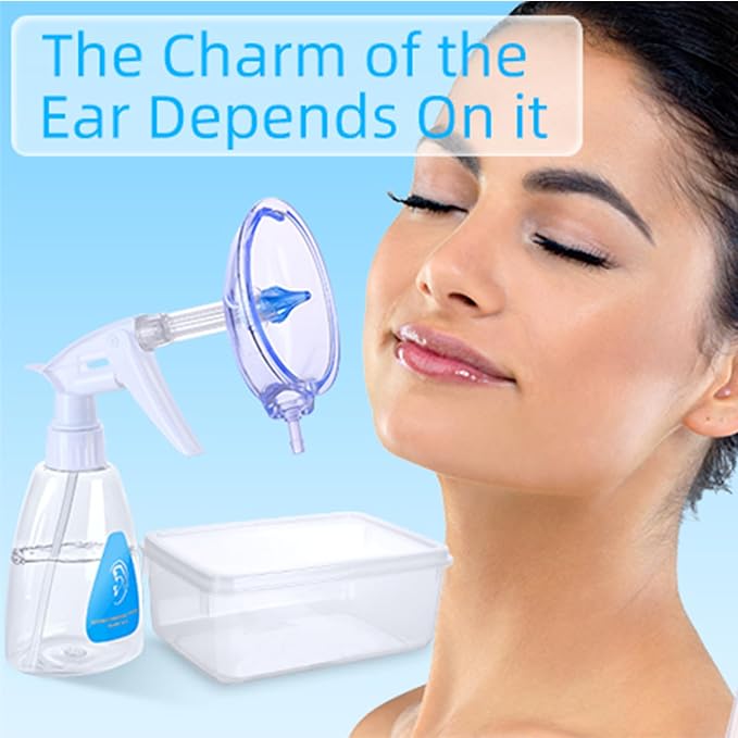 2 in 1 Ear Wax Removal Tool kit,Ear Cleaner Kit,Ear Flushing Kit for Adults Dog Cat Ear Cleaning Kit,Ear Irrigation Kit Ear Cleaner with Camera
