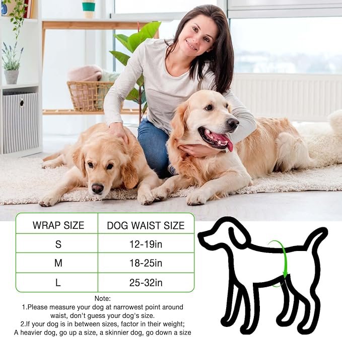 Dog Diapers Male Disposable Super Absorbent, 50 Count, Male Dog Wraps Leak Proof, Ultra Dry & Breathable, Small