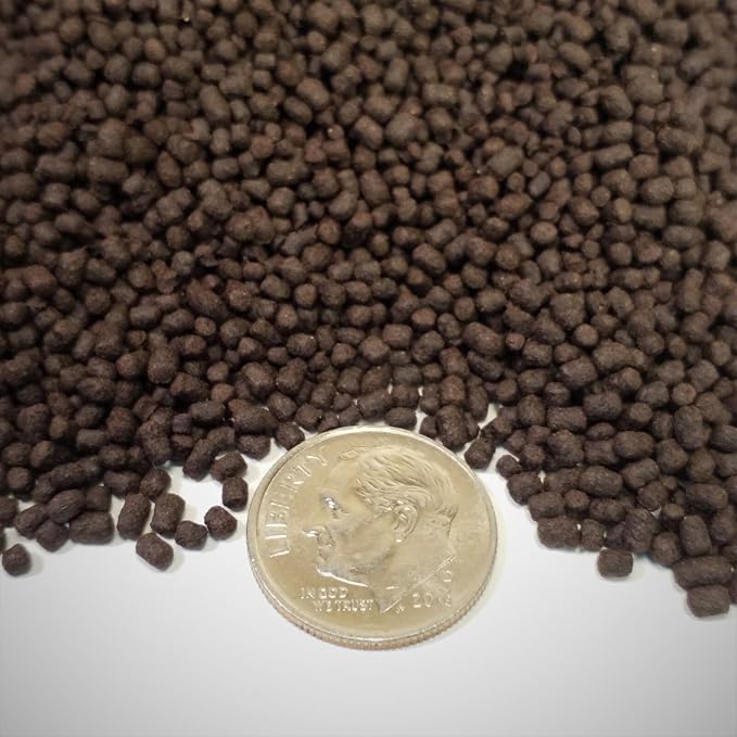 1.5-2.0 mm Floating/Sinking California Blackworm Pellets with Color Enhancers and Vitamins for Catfish, Shrimp, Discus, Cichlids, Koi & Pond Fish, All Tropical Fish - 10-lbs