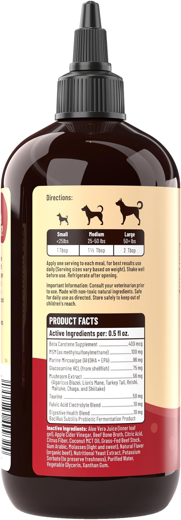 Everyday Dog Gravy - Wet Dog Food Topper for Dry Food with Glucosamine, MSM, Beef Bone Broth, Omega 3, Probiotics and Taurine - Skin, Coat, Heart, Hip and Joint Support, 16 oz (Beef)