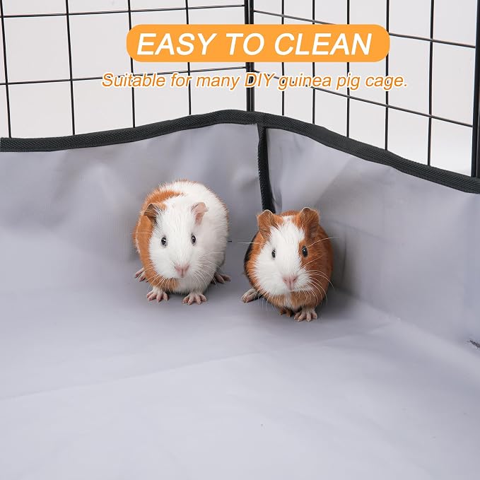 Guinea Pig Cage Liner Tarp Bottom Waterproof and Washable Base Also for Rabbits, Bunny, Chinchesillas, Hedgehog, Ferrets and Other Small Animals(24x96 inches)
