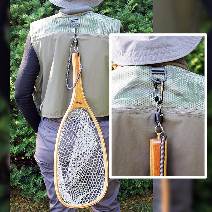SF Fly Fishing Landing Net Soft Rubber Mesh Trout Net Catch and Release Net