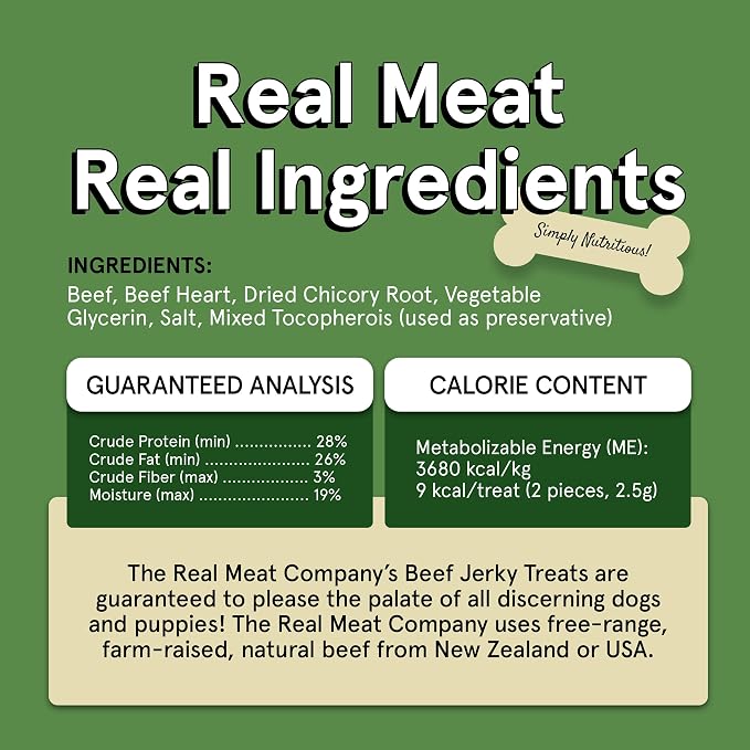 TRMC Real Meat Dog Treats - Three 12oz Bag of Bite-Sized Air-Dried Beef Jerky for Dogs - Grain-Free Jerky Pet Treats with 95% Free-Range, Grass Fed Beef - All-Natural High Protein Treats
