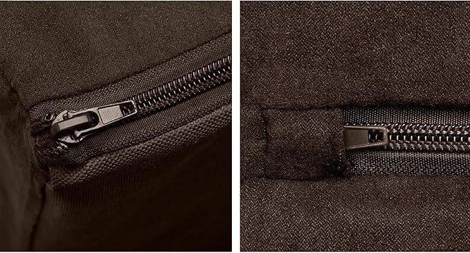 Furhaven Orthopedic Dog Bed for Large Dogs w/ Removable Bolsters & Washable Cover, For Dogs Up to 125 lbs - Plush & Suede Sofa - Espresso, Jumbo Plus/XXL