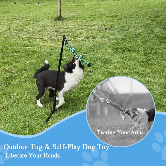 2-in-1 Floating Dog Toys & Dog Bite Tug Toy Interactive Pool Toys Fire Hose Tug Toys Tether Tug Outdoor Dog Toy,Tug of War Dog Toy for Self Play Interactive Pull Toy for Park,Yard, Lawn