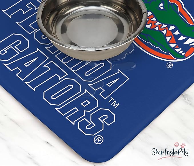 Florida Gators Officially Licensed Food and Water Mat for Dogs and Cats | 18" x 29" | Non-Slip | Water-Proof