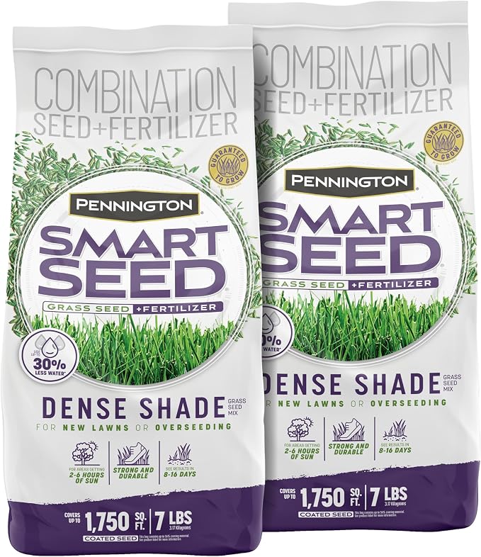 Pennington Smart Seed Dense Shade Mix, Grass Seeds for Lawn, 4/7 lb