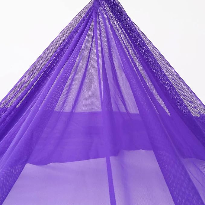 Ultrathin 4-Way Stretch Net Fabric Nylon Spandex Power Mesh Lightweight Sheer 60" Wide, a Continuous 5 Yards (Purple)
