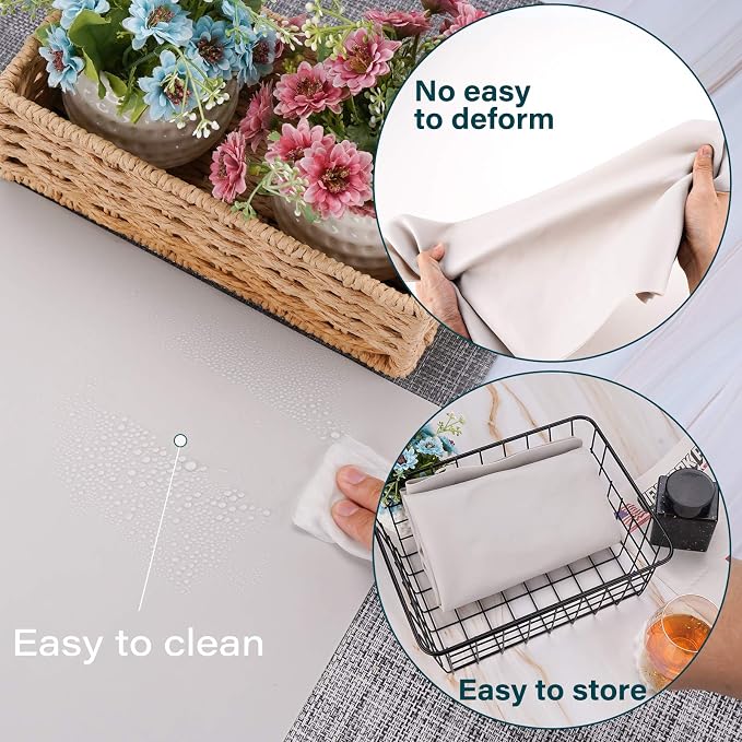 Gartful Extra Large Silicone Mat for Crafts, 25.2 x 17.7 inches Epoxy Resin Jewelry Casting Molds Premium Silicone Placemat Nonskid Nonstick Countertop Protector, Beige