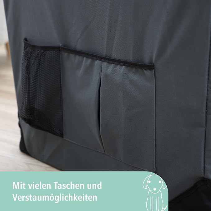 Kerbl Travel Box Journey, 70 x 52 x 52 cm, Grey/Beige