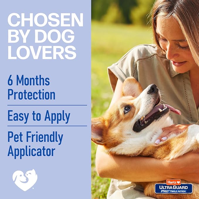 Hartz UltraGuard Pro Flea & Tick Topical Dogs & Puppies Treatment & Prevention, 6 Months, 61-150 lbs