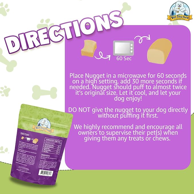 Yeti Refill Nuggets for Puff and Play Dog Toys - Natural Himalayan Yak Cheese Treats, Healthy Dog Chews, Suitable for All Dogs, Ideal for Interactive Chew Toys and Dispensers - 6 Pieces, Coconut