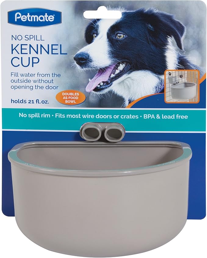 Petmate Sky Kennel for Pets 50-70 lbs (36 Inches) with Large Kennel Bowl Bundle - Airline Approved Travel Crate with External Refill Bowl