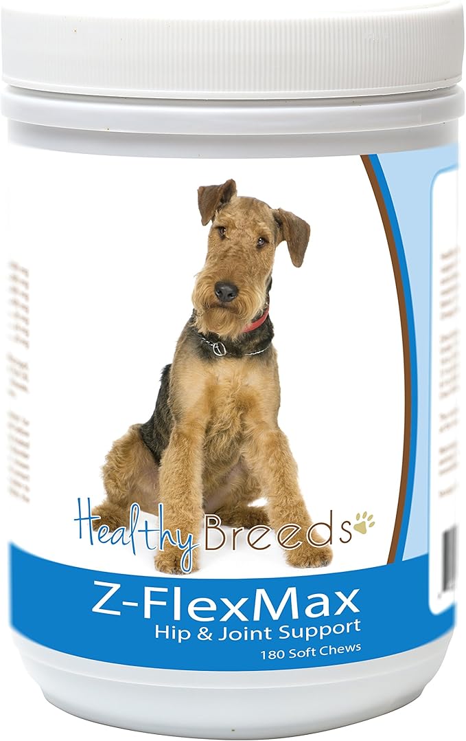 Healthy Breeds Airedale Terrier Z-Flex Max Dog Hip and Joint Support 180 Count