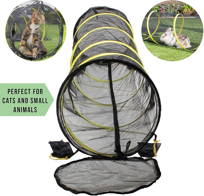Outback Jack Outdoor Cat Enclosures for Indoor Cats (Portable Tent, Outdoor Cat Tent, Tunnel, and Playhouse) Play Tents for Cats & Small Animals
