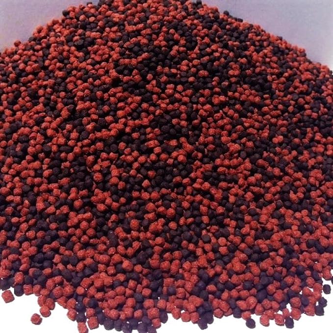 1/8"- 3mm California Blackworm & Beef Heart Color Enhancing Floating Pellets, for All Cichlids,Tropical Fish and Koi & Pond Fish…25lbs