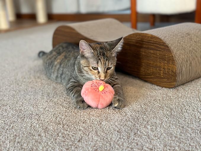 munchiecat Sakura Catnip Duo (2-pc) - Cherry Blossom Inspired Feline Enrichment Toys for Cats, Kittens, Durable Design for Play, Premium Materials, Organic Catnip, Japanese Design