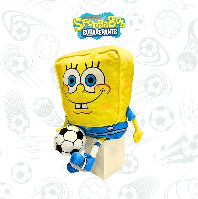 Spongebob Squarepants Kids Bedding Super Soft Cozy Cuddle Pillow Buddy with Soccer Ball, 2026 World Tournament, (Officially Licensed Product) By Franco