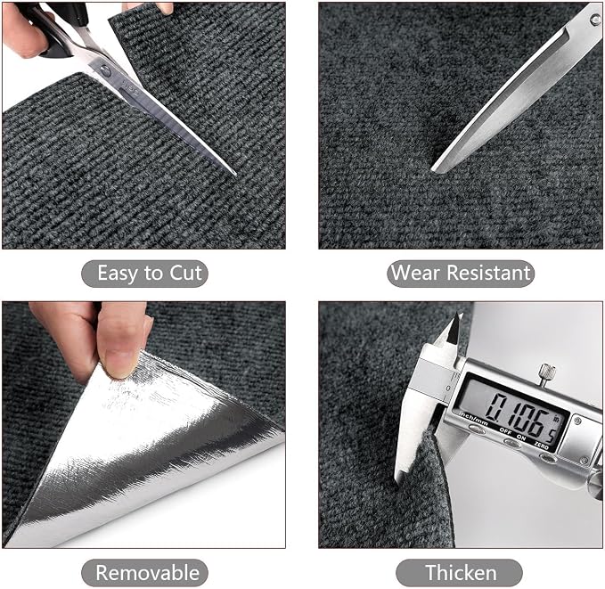 Yenhome 15.7"X160" Anti Scratch Furniture Protector from Cats Scratching Trimmable Self-Adhesive Cat Scratch Mat for Floor, Couch, Wall, Sofa Couch Protector from Cat Claws (Dark Grey)