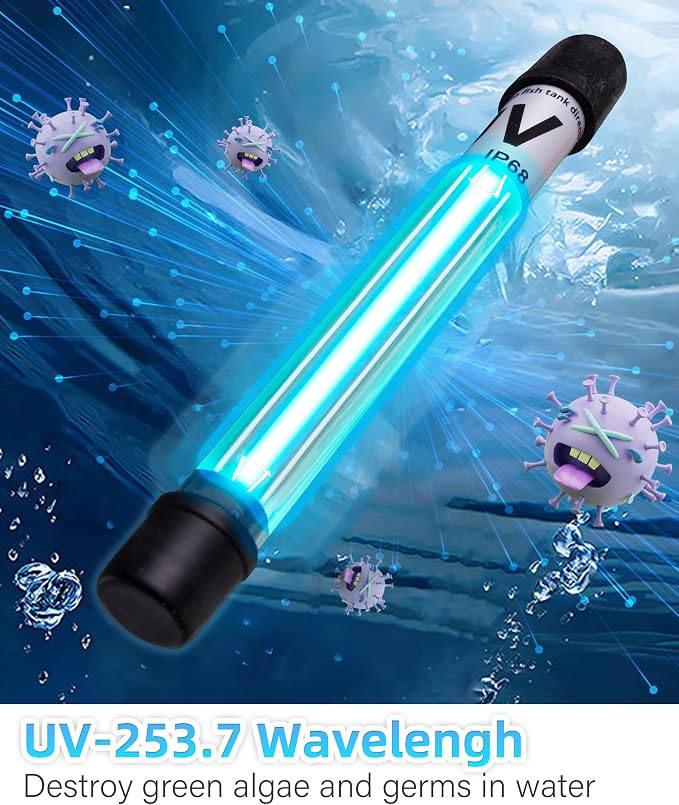 COOSPIDER Aquarium Filter U-Very Suitable for 20-75 Gallon Tank, 30 Gallon Fish Tank Water Filter for Green Water Control, Internal Submersible Pump Filtration System, Fish Filters for Aquariums