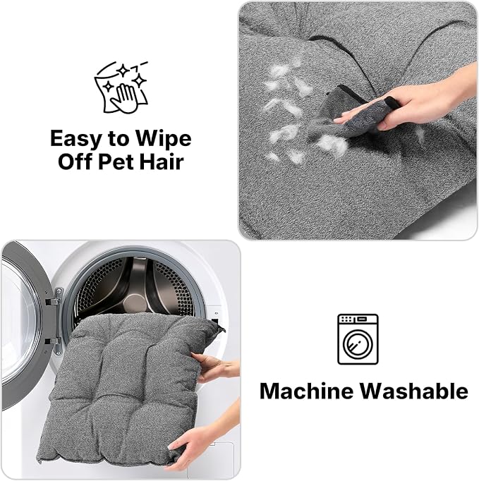 Veehoo Indestructible Dog Bed for Crate, Chew Proof Dog Crate Pad with Reinforced Corners, Small Washable Chew Resistant Pet Mat for Kennel, 24" x 18"