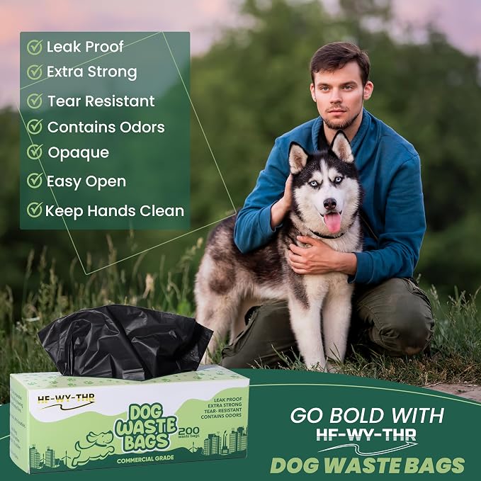 Large, Strong, Leak-proof Dog Waste Bags - 800 Count, 15 Pound Capacity, Opaque, Black Color, Ideal for Indoors and Outdoors