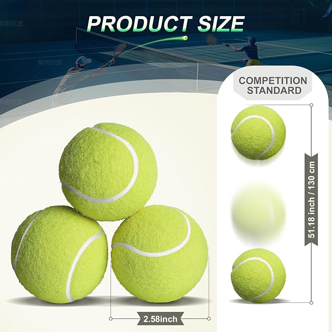 EliteTrace Glow in The Dark Tennis Balls, 3 Pack Training Tennis Balls Practice Balls, Pet Dog Playing Balls, With Rapid Glow Activator and Mesh Bag, Good for Pet Traning and Beginner Training Ball