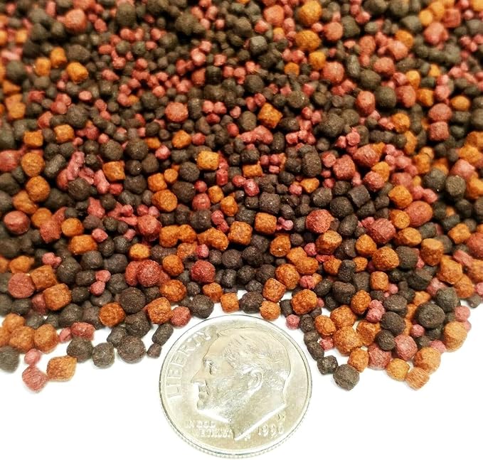 12-Type Floating/Sinking Blackworm & Intense Coloring Pellets of Mixed of 1mm, 2mm, 3mm for All Tropical Fish Premium Tropical Fish Pellet Foods. GB-1000 4.5-lb-Jar