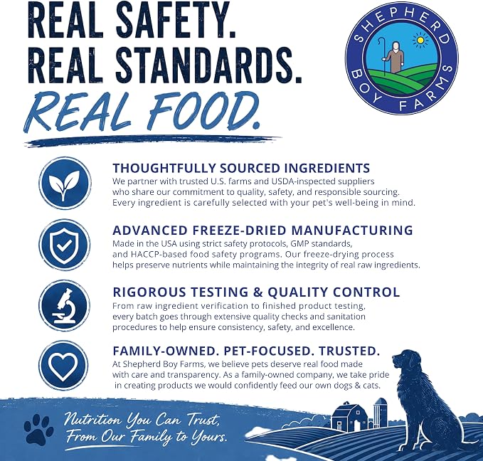 Shepherd Boy Farms Freeze Dried Raw Goats Milk with Probiotics for Dogs & Cats (Super Greens), Organic USA Veggies & Fruits, High Protein, Digestible Goat Milk Powder, Food Toppers - Makes 32 FL OZ