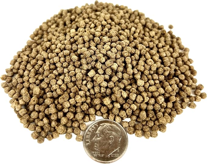3mm-1/8 40% Silkworm Pupae Koi & Pond Fish Color Glossing Floating Pellets Also for Medium and Monster Fish, Aquatic Turtles - 20-lbs