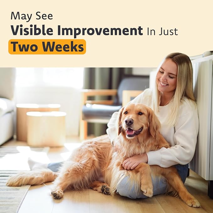 Ocu-GLO Cat & Dog for Eye Support - Chewable Vision Supplement for Medium and Large Pets Care with Lutein, Omega-3 Fatty Acids, Grape Seed Extract & Antioxidants 30 XL Chewables