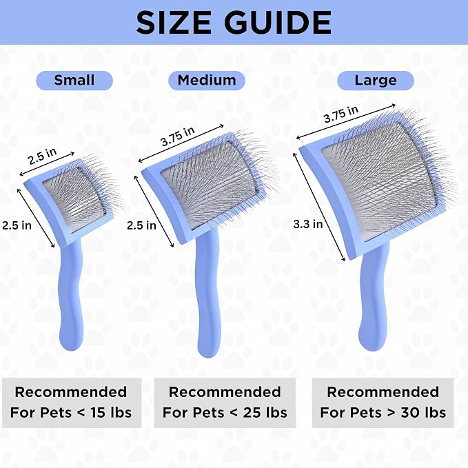 We Love Doodles Pet Dematting Comb and Curved Grooming Slicker Brush Bundle - Deshedding Undercoat Rake, Comb for Detangling Thinning and Shedding, Slicker Brush for All Hair Types