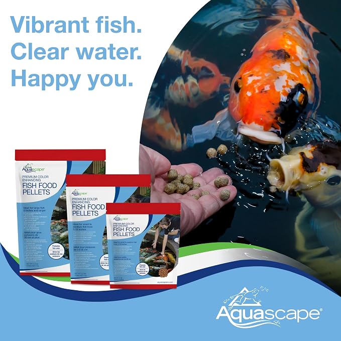 Aquascape Premium Color Enhancing Fish Food Pellets for Pond, Koi, Goldfish and More, 11 Pound (5 Kg), 81048