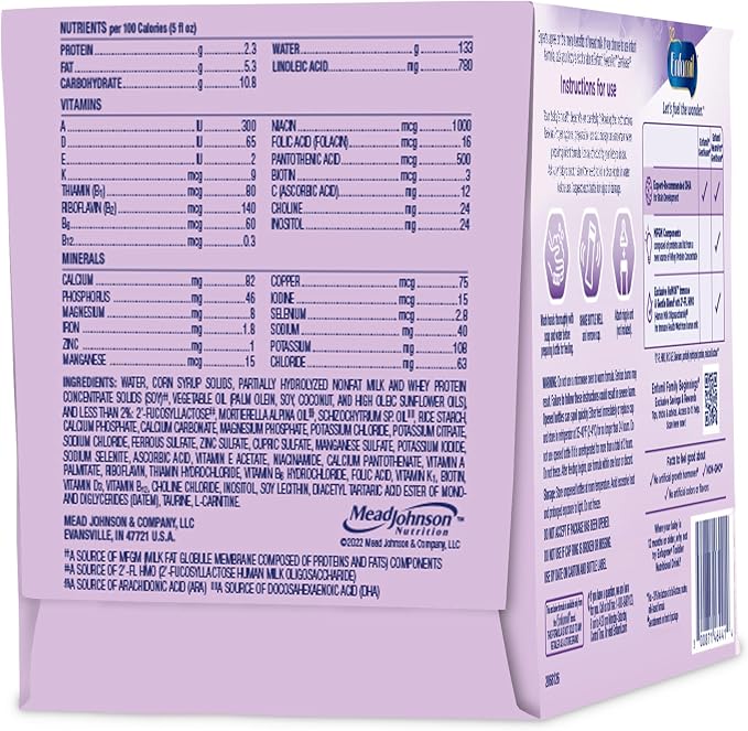 Enfamil NeuroPro Gentlease Ready-to-Feed with Smaller Proteins for Easy Digestion, Brain Supporting DHA, Prebiotic, HuMO6* Blend, Baby Formula for easing Fussiness, Crying, Gas, Spit-up in 24hrs, 2 Fl Oz, 6 Count (Pack of 8)