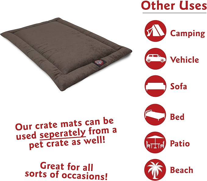Majestic Pet 720570930070 Villa Crate Dog Bed Mat, Storm Gray, 36"
