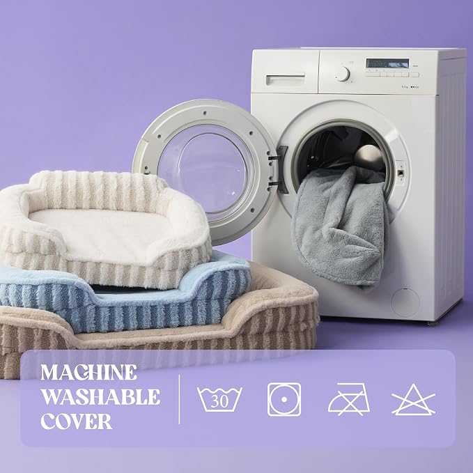 LE SURE Cute Dog Beds for Extra Large Dogs, Orthopedic Waterproof XL Pet Bed with Sides, High Back Non-Slip and Egg-Crate Foam Big Dog Couch Sofa with Washable Removable Cover, Hazel