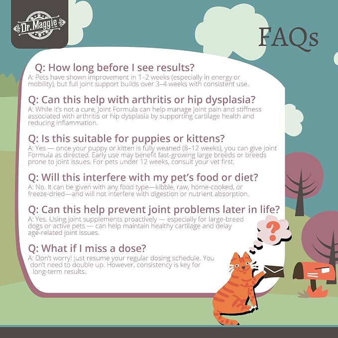 Dr. Maggie Joint Formula for Dogs and Cats with MSM, Glucosamine, and Chondroitin | 240 ml